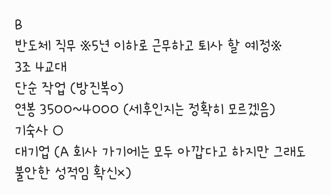 마이스터고 취업 결정이 어려워 (본문 참고)