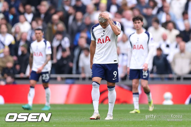 지고 깨지고 박살나고...토트넘, 홈에서 노팅엄에 0-3 완패→강등 시나리오 '현실화'