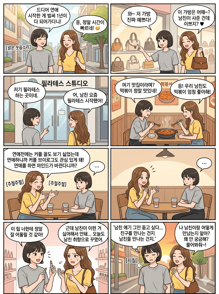 남친얘기만 하는 친구
